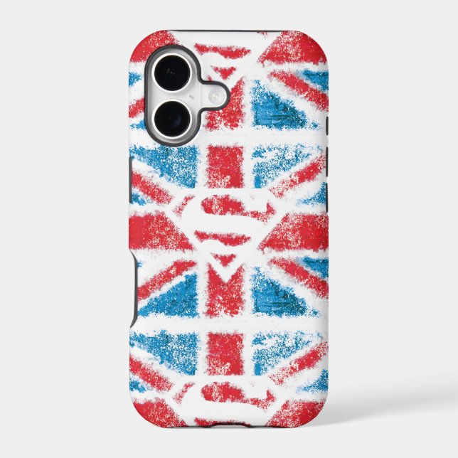 Textured S-Shield Over Flag Iphone Case (Back)