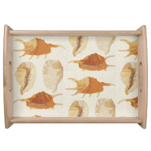 Textured Seashells Serving Tray
