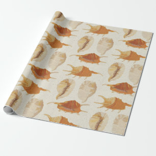 Textured Seashells Wrapping Paper