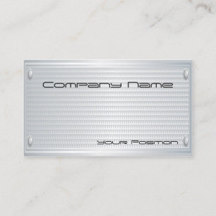 Textured Silver Name Plate Corporate Business Card