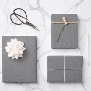 Textured Slate Gray  Wrapping Paper Sheets