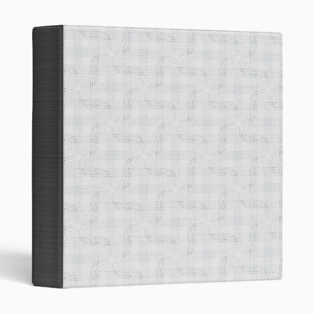 Textured solid white.  3 ring binder (Front/Spine)