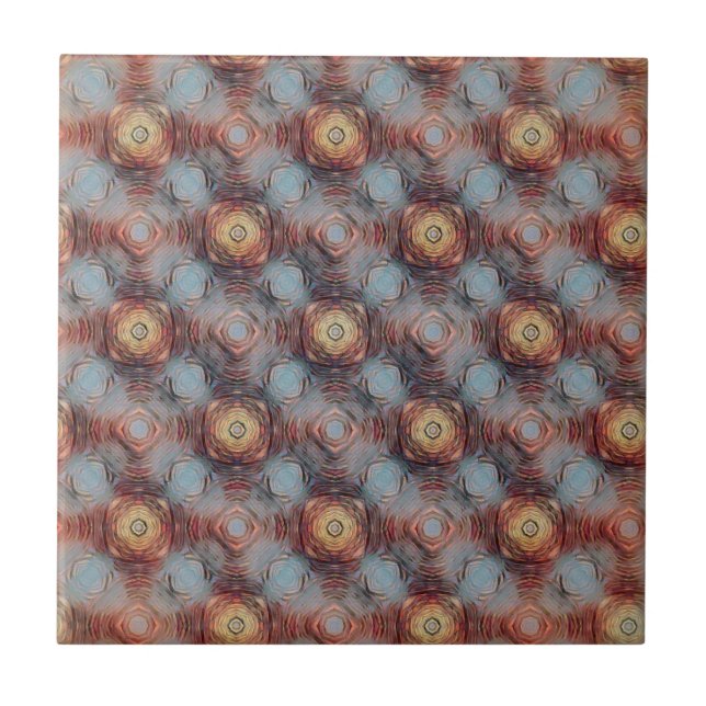Textured Stone Abstract Modern Pattern Ceramic Tile (Front)