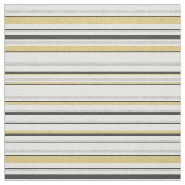 Textured striped pattern. Black, mustard, gray  Fabric (Swatch)