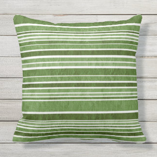 TEXTURED STRIPES IN EMERALD SHADES throw cushion