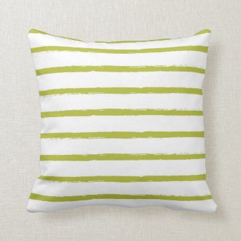 Textured Stripes Lines Chartreuse Green Modern Throw Pillow by DifferentStudios at Zazzle