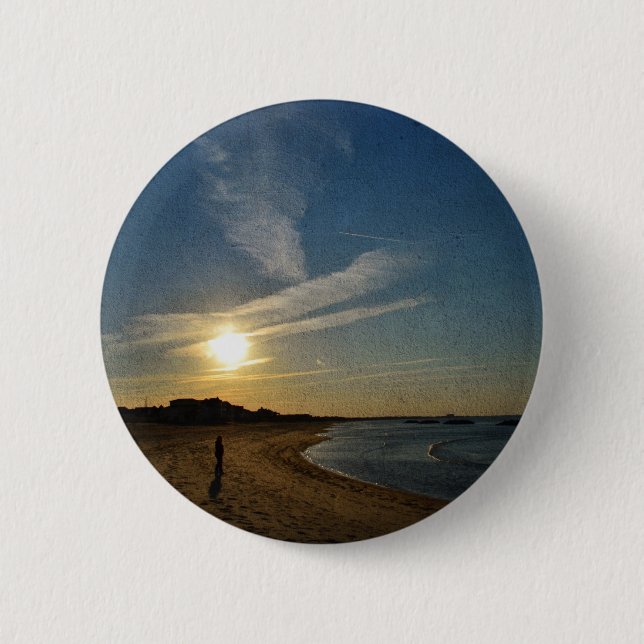 Textured Sunset by Shirley Taylor Button (Front)