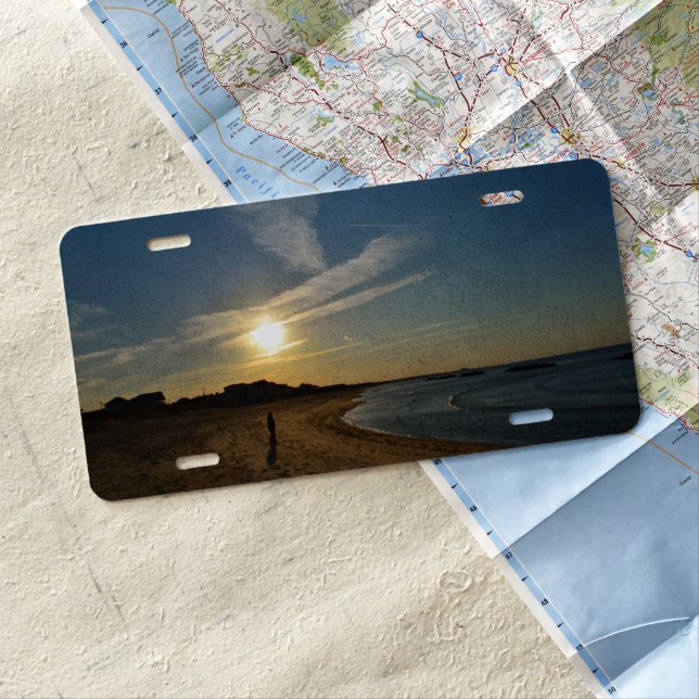 Textured Sunset by Shirley Taylor License Plate (In Situ)