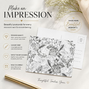 Textured Surface Postcard Monochrome Design
