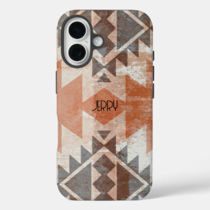 Textured Terracotta Brown iPhone 16 Case