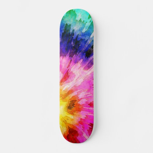 Textured Tie Dye Skateboard