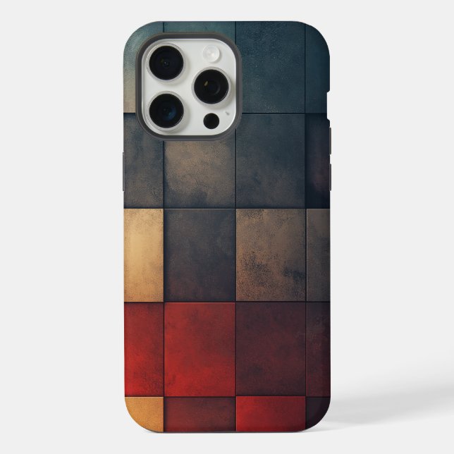 🎨 Textured Tile in Color Nuances🔲 Iphone Case (Back)