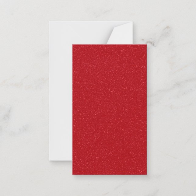 Textured Tomato Red Flat Note Card – Customizable (Front)