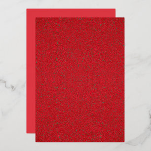 Textured Tomato Red Foil Invitation – Customizable