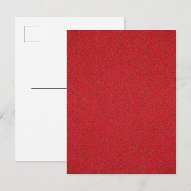 Textured Tomato Red Postcard Invitation (Front/Back)