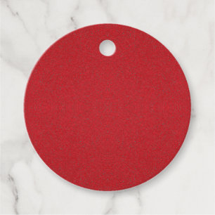 Textured Tomato Red Round Favor Tag – Customizable