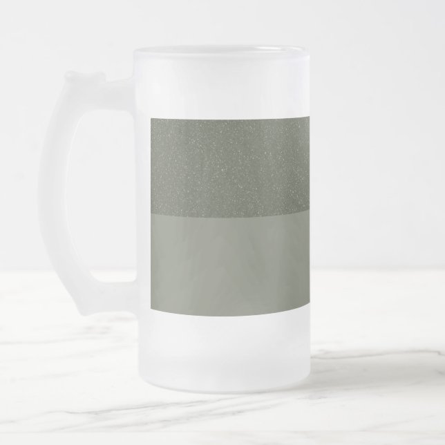 Textured Top Moss Green Frosted Mug – Customizable (Left)