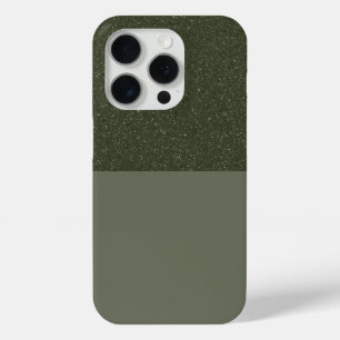 Textured Top Moss Green iPhone 15 Pro Case Custom