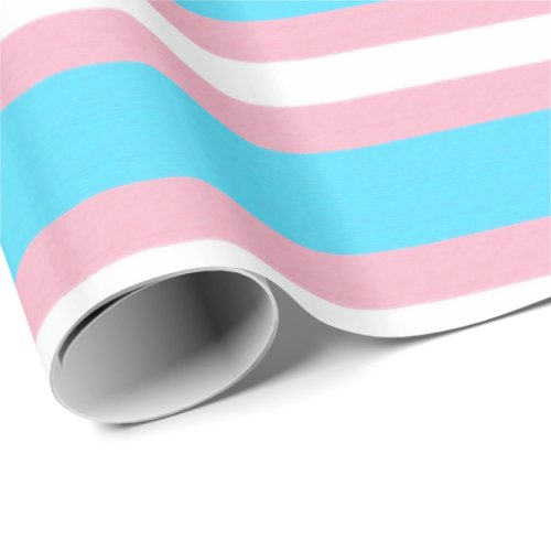 Textured Transgender Pride Flag Design Wrapping Paper