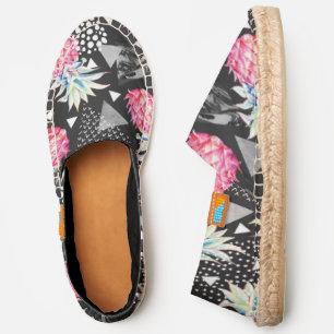 Textured Triangle Pineapple Pattern Espadrilles