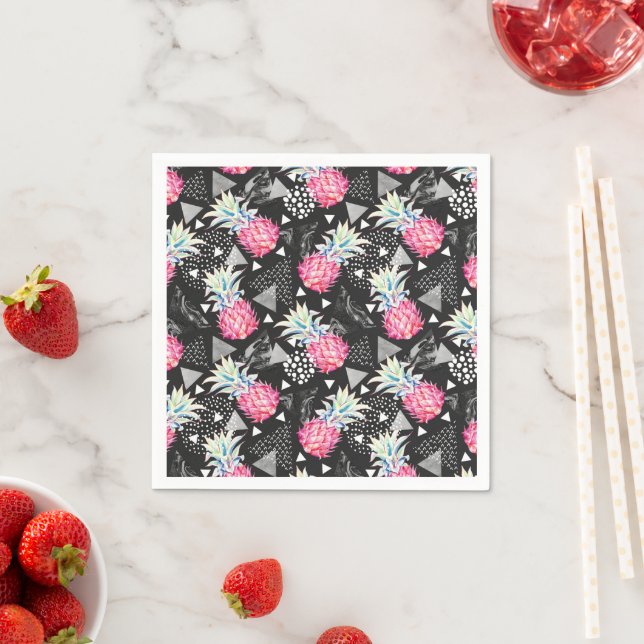 Textured Triangle Pineapple Pattern Napkins (Insitu)