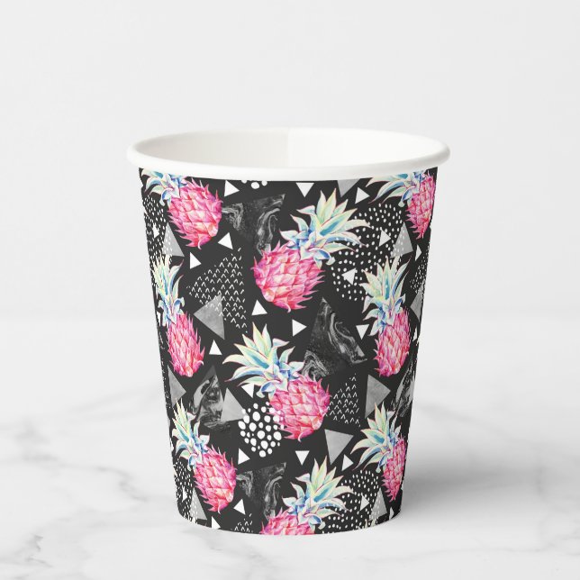 Textured Triangle Pineapple Pattern Paper Cups (Left)