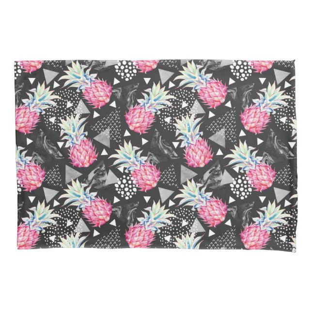 Textured Triangle Pineapple Pattern Pillowcase (Front-Left)