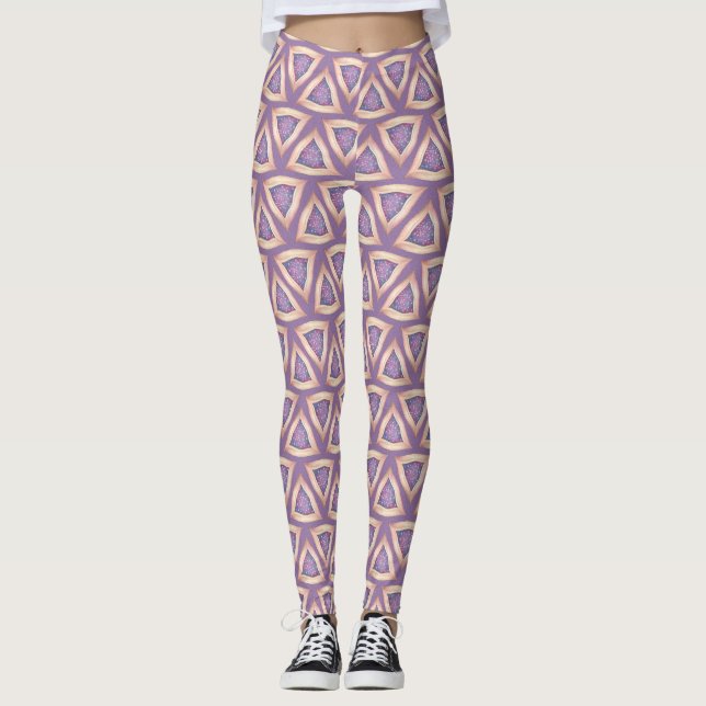 textured triangles leggings (Front)