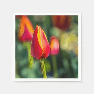Textured Tulip Garden Napkins