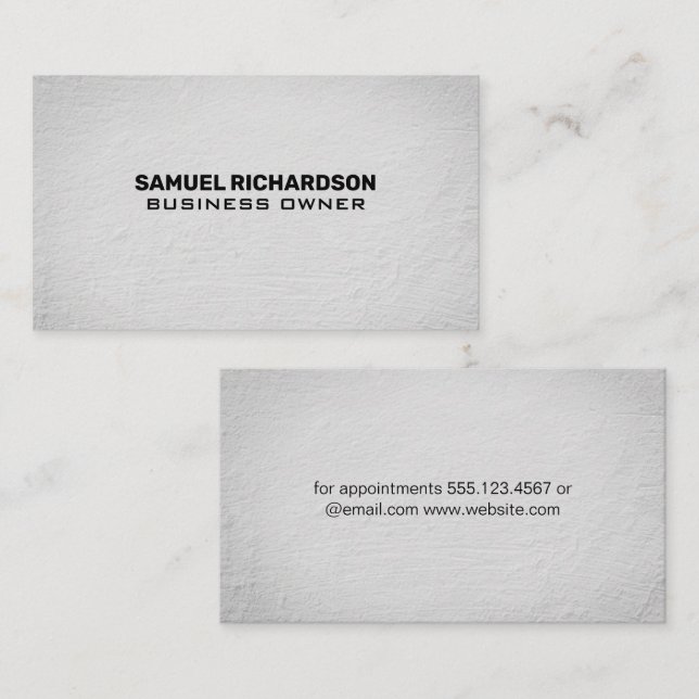 Textured Wall Appointment Card (Front/Back)