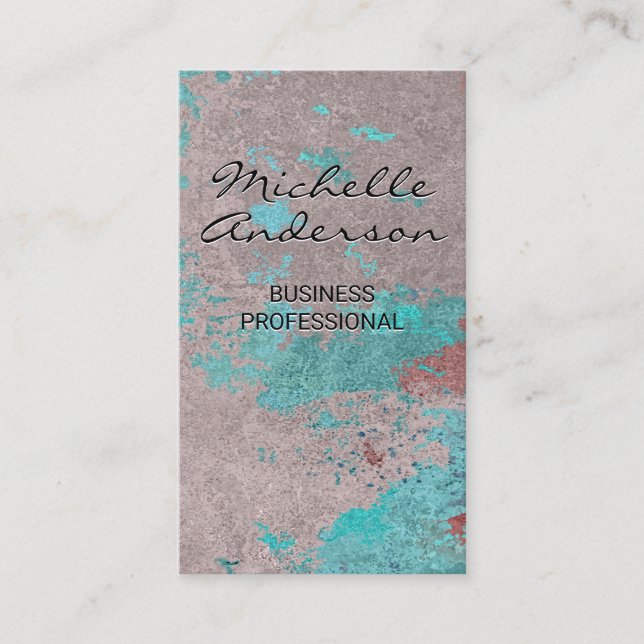 Textured Wall Background Business Card (Front)