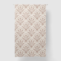 Textured Warm Brown Floral Scallop Pattern