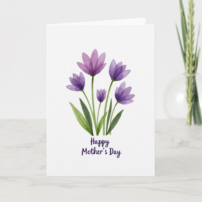 Textured Watercolor Flower Card (Front)