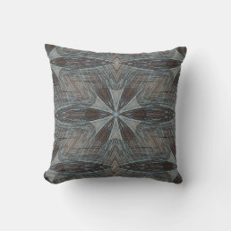 Textured Wood Abstract Throw Pillow