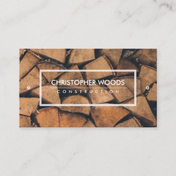 Textured Wood Handyman Business Card by emilymarydesigns at Zazzle