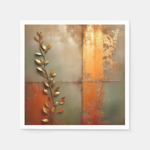 Textured Worn Metal in Copper Napkins