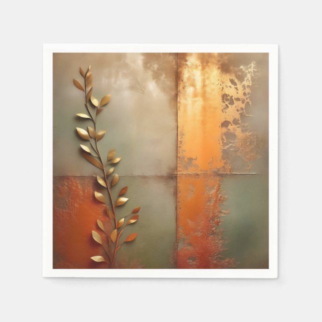 Textured Worn Metal in Copper Napkins (Front)