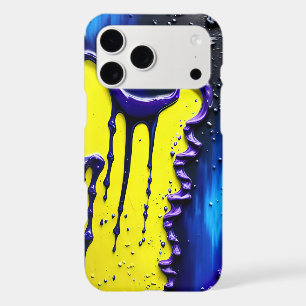 Textured Yellow Blue Purple Paint Drip Fun Pattern iPhone 17 Pro Max Case