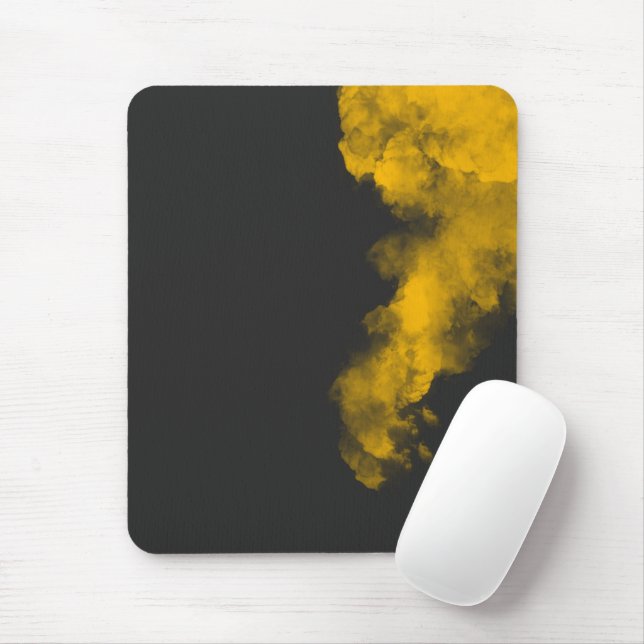 Textured Yellow Mousepad - Unique Background (With Mouse)