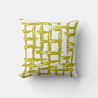 Textured Yellow Weave Pillow