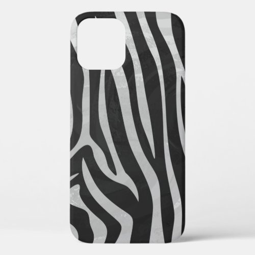 Textured Zebra Pattern iPhone 12 Case