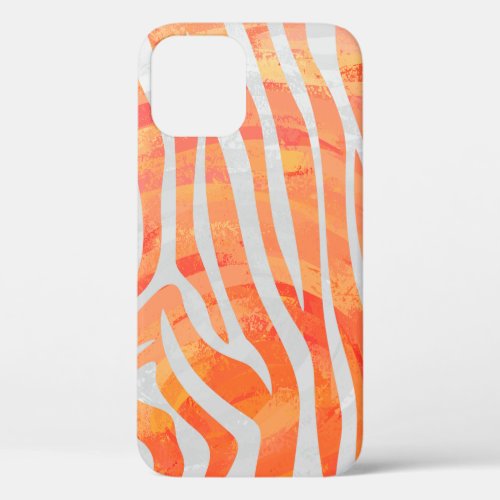 Textured Zebra Pattern iPhone 12 Case