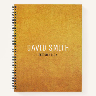 textures Personalized Sketchbook Name Notebook