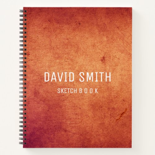 textures Personalized Sketchbook Name Notebook