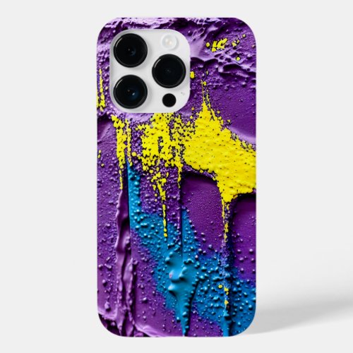 Textures Purple Blue Yellow Explosion Fun Colors Case_Mate iPhone 14 Pro Case