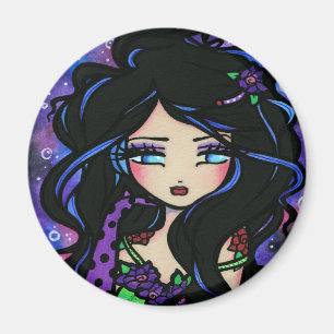 "Teya" Mermaid Fantasy Fairy Rose Magnet