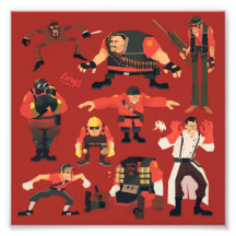 TF2 Meme mercenaries small art print