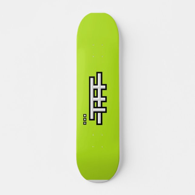 TFF basic (light green) Skateboard Deck (Front)