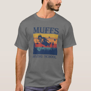 Tg Retro Vintage Muffs Diving School Costume Diver T-Shirt