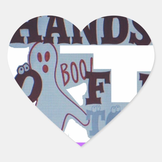 TGIF Hakuna Matata Hands Off Boo Funny Face Heart Sticker (Front)